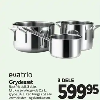 Din Isenkræmmer evatrio Grydesæt tilbud