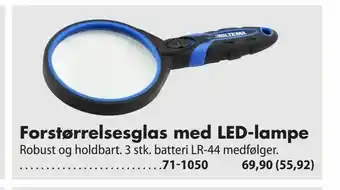 Forstørrelsesglas med LED-lampe