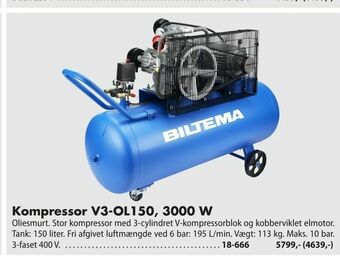 Kompressor v3-ol150, 3000 w