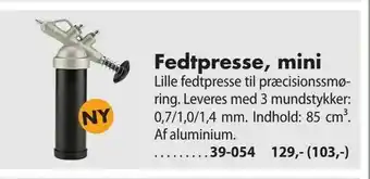 Biltema Fedtpresse, mini tilbud