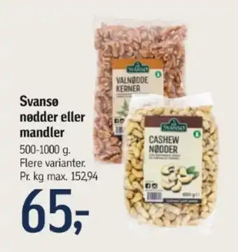 Føtex Svanse nødder eller mandler tilbud