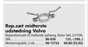 Rep.sæt midterste udstødning Volvo