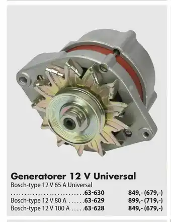 Bosch-type 12 V 65 A Universal