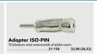 Biltema Adapter ISO-PIN tilbud