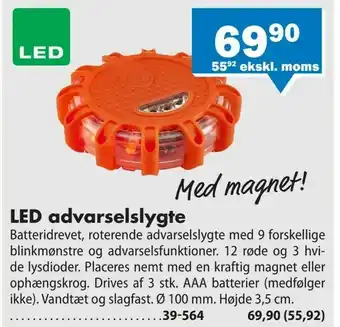 Biltema LED advarselslygte tilbud