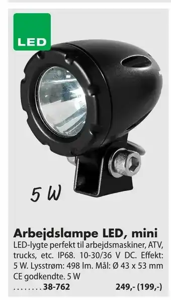 Biltema Arbejdslampe LED, mini tilbud