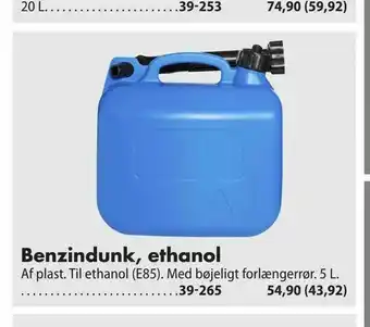 Benzindunk, ethanol