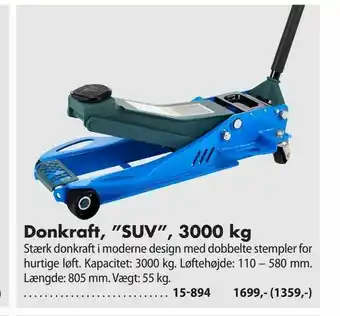 Biltema Donkraft, "SUV", 3000 kg tilbud