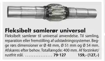 Fleksibelt samlerør universal