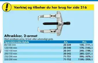 Spændebredde/dybde Art. Pris