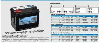 Biltema Vedligeholdelsesfri batterier tilbud
