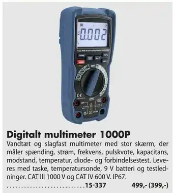 Biltema Digitalt multimeter 1000P tilbud