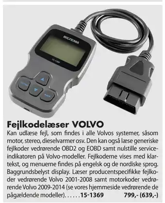 Biltema Fejlkodelæser VOLVO tilbud