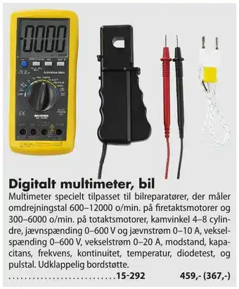 Biltema Digitalt multimeter, bil tilbud