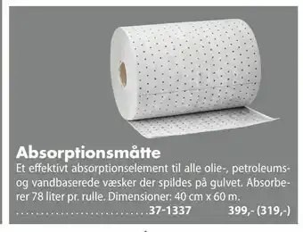 Absorptionsmåtte