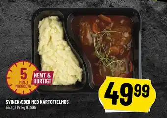 SVINEKÆBER MED KARTOFFELMOS