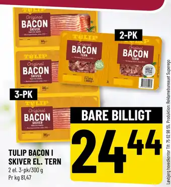 Løvbjerg TULIP BACON I SKIVER EL. TERN tilbud