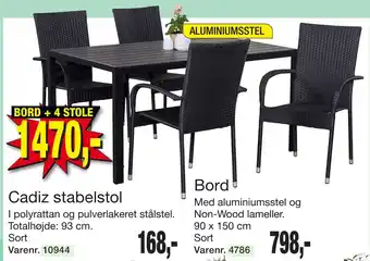 Harald Nyborg BORD + 4 STOLE tilbud
