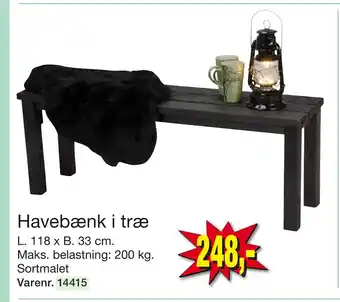 Harald Nyborg Havebænk i træ tilbud