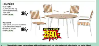 Harald Nyborg BORD + 4 STOLE tilbud