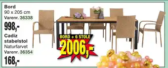 Harald Nyborg BORD + 6 STOLE tilbud