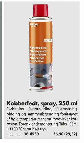 Kobberfedt, spray, 250 ml