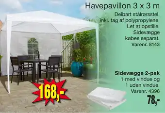 Harald Nyborg Havepavillon 3 x 3 m tilbud