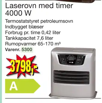 Harald Nyborg Laserovn med timer 4000 W tilbud