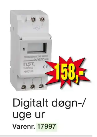 Harald Nyborg Digitalt døgn-/ uge ur tilbud
