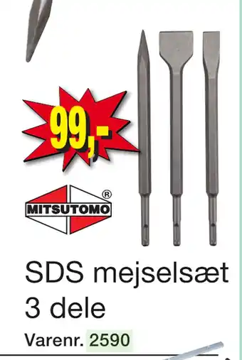 Harald Nyborg SDS mejselsæt 3 dele tilbud
