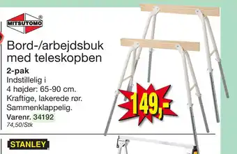 Harald Nyborg Bord-/arbejdsbuk med teleskopben tilbud