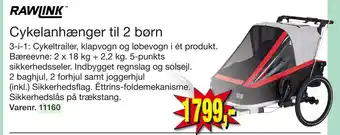 Harald Nyborg Cykelanhænger til 2 børn tilbud