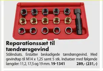 Reparationssæt til tændrørsgevind