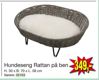 Harald Nyborg Hundeseng Rattan på ben tilbud