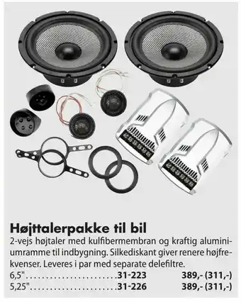 Biltema Højttalerpakke til bil tilbud