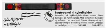 Biltema Lygtepanel til cykelholder tilbud