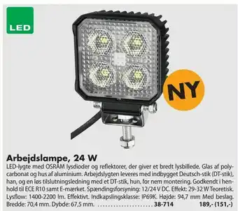 Biltema Arbejdslampe, 24 W tilbud
