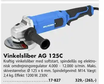 Biltema Vinkelsliber AG 125C tilbud