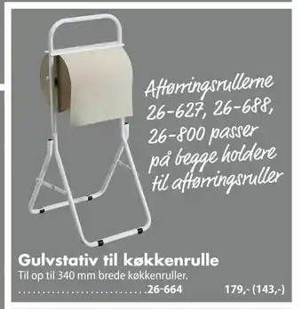 Gulvstativ til køkkenrulle