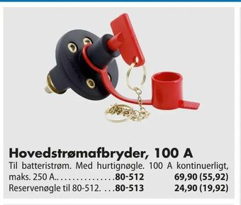 Hovedstrømafbryder, 100 A