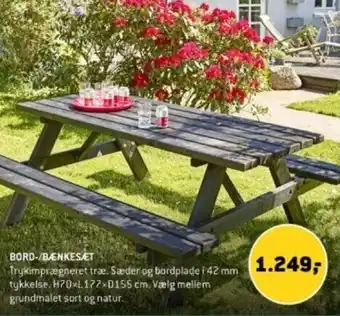 XL-BYG BORD-/BENKESÆT tilbud