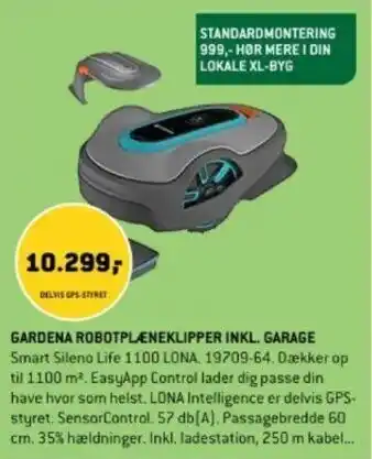 GARDENA ROBOTPLÆNEKLIPPER INKL. GARAGE