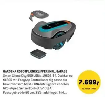 XL-BYG GARDENA ROBOTPLÆNEKLIPPER INKL. GARAGE tilbud
