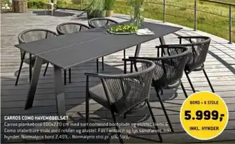 XL-BYG CARROS COMO HAVEMØBELSÆT tilbud