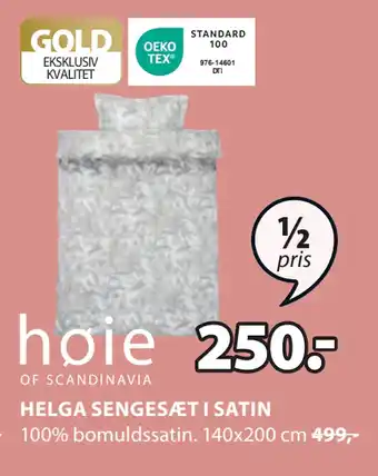 JYSK HELGA SENGESÆT I SATIN tilbud