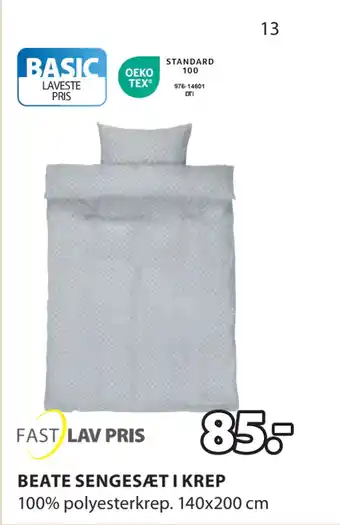 JYSK BEATE SENGESÆT I KREP tilbud