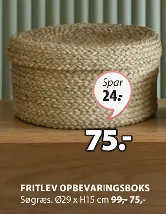 JYSK FRITLEV OPBEVARINGSBOKS tilbud