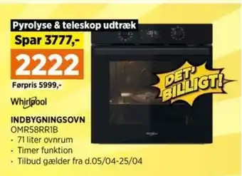 Power INDBYGNINGSOVN OMR58RRIB tilbud