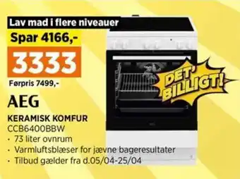 Power KERAMISK KOMFUR CCB6400BBW tilbud