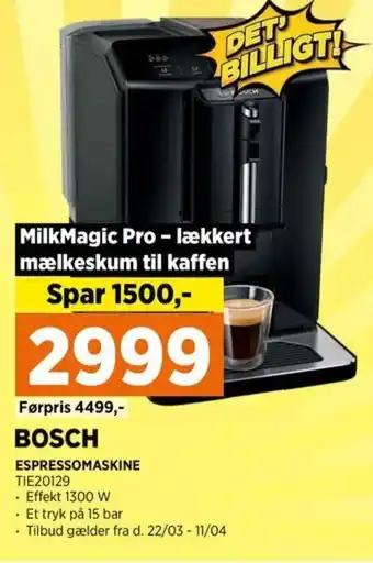 Power ESPRESSOMASKINE TIE20129 tilbud